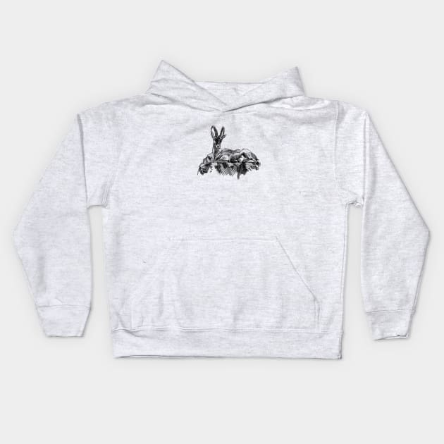 Ibex Ink Drfawing Kids Hoodie by Fireside Press